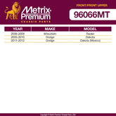 Metrix Premium 4 PC  Control Arm and Stabilizer Bar Link Kit 96066MT OEM fit
